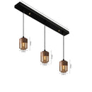 Axyaa Nordic Wood Grain LED Pendant Lamp, Modern Glass, Dining Room, Bedroom