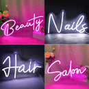 Axyaa LED Flex Neon Beauty Salon Sign - USB Power - Wall Decor & Lighting
