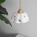 Axyaa Butterfly Ceramic Copper LED Pendant Lamp - Modern Nordic Hanglamp