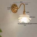 Axyaa Flower Design LED Wall Light Antique Gold Modern Bathroom Bedside Lamp