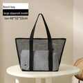 Axyaa Beach Mesh Storage Bag: Large Capacity, Shoulder Hand Wash Travel Bag for Bathroom and Camping