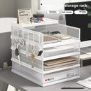 Axyaa Mesh Desktop Paper Tray Organizer - 4 Tier Letter Document Storage Rack