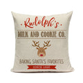 Axyaa Linen Christmas 45x45 Cushion Covers for Sofa Couch Bed Decor.