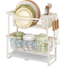 Axyaa Over Sink Dish Drying Rack with Cutlery Storage Tray