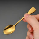Axyaa Mini Gold Spoon Set for Coffee, Dessert, Tea - 6Pcs Stainless Steel Kitchen Accessories