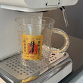 Axyaa Glittered Handle Glass Mug Cup with Bow Print - 500ml Glassware