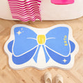 Axyaa Fluffy Soft Bow Living Room Carpet - Large Area Rug for Girls