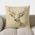Axyaa Festive Pine Cone & Bow Decor Pillow Cover for Sofa, Bedroom, Car