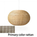 Axyaa Nordic Rattan Pendant Lights: Handmade Chandeliers for Living and Dining Room