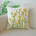 Axyaa Embroidered Floral Pillowcase 45X45 - Sofa Cushion Cover Home Decor