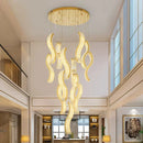 Axyaa Nordic Stair Chandelier Ceiling Light Indoor Lighting for Living Room and Dining Room