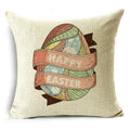 Axyaa Easter Pillowcase with Colored Eggs and Rabbit Print