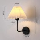 Axyaa Modern Pleated Shade LED Wall Sconce for Living Room Bedroom Decor