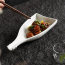 Axyaa Wine Bottle Main Dish Plate Set - Creative Sushi Tableware - White Porcelain Kitchen Utensils