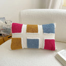 Axyaa Beige Colorful Tufted Cushion Cover for Living Room Bedroom Sofa