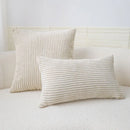 Axyaa Stripe Corduroy Cushion Cover 30x50cm - Simple Nordic Style Pillowcase