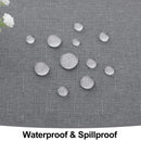 Axyaa Faux Linen Waterproof Tablecloth for Kitchen Dining.