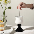 Axyaa French INS Style Ceramic Goblet with Black Stem - 250ml