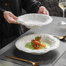 Axyaa Stoneware Edge Plate Set for Elegant Dining