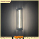 Axyaa Stainless Steel Glass Wall Lamp: Bauhaus LED Decorative Lighting for Bedroom, Dining Hall, Corridor