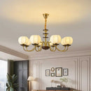 Axyaa Rustic Nordic Fabric Pendant Light LED Hanging Chandelier