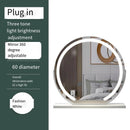 Axyaa Light-Up Vanity Mirror with Smart Touch Control, 3 Colors, 360° Rotation