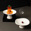 Axyaa Ceramic High-foot Main Dish Plate for Hotel Restaurant Kitchen