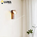 Axyaa Wabi Sabi Yellow Travertine Wall Lamp with Pull Chain Switch