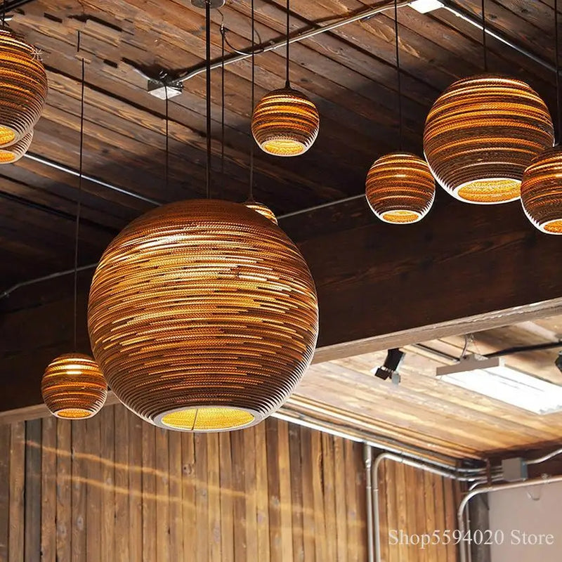 Axyaa Silkworm Chandelier: Southeast Asian Nordic Style Pendant Lamp for Cafe, Bar, Dining Room