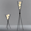 Axyaa Nordic Moon LED Floor Lamp Iron Tripod for Modern Living Room Bedroom