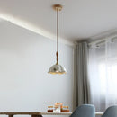 Axyaa Butterfly Ceramic LED Pendant Lamp with Wooden Handle Copper Socket