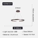 Axyaa Modern Black 3 Rings LED Chandelier for Living Room, Bedroom & Restaurant