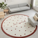 Axyaa Plush Imitation Cashmere Round Carpet Premium Fluffy Rug for Bedroom & Living Room