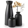 Axyaa Rustic Ceramic Vase Set for Modern Farmhouse Decor