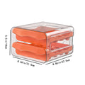 Axyaa Double-Layer Egg Storage Box Drawer Refrigerator Organizer Holder Kitchen Accessory
