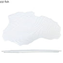 Axyaa Irregular Stone Pattern Ceramic Dessert Plate Fish Cake Steak Dish Tableware