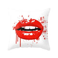 Axyaa Red Square Pillow Case for Home Décor