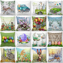 Axyaa Easter Bunny Egg Floral Print Pillowcase