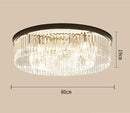Axyaa Metal and Crystal Pendant Light - Stylish LED Chandelier for Living Room
