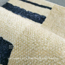 Axyaa French Retro Striped Bedside Carpet Cream Rug for Bedroom and Living Room