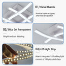Axyaa 24W LED Modern Ceiling Chandelier for Stylish Living Room Lighting