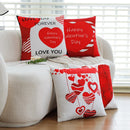 Axyaa Romantic Valentine's Day Short Plush Cushion Cover 45x45cm