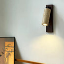 Natural Stone Wood Wall Lamp With Switch Sconce - Axyaa Bedside Reading Light