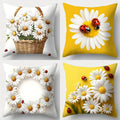 Axyaa Flower Wreath Sofa Cushion Cover Set, 17.7" x 17.7", Home Decor