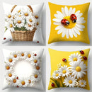Axyaa Flower Wreath Sofa Cushion Cover Set, 17.7" x 17.7", Home Decor
