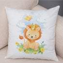 Axyaa Christmas Cartoon Animal Cushion Cover - Santa Claus Pillowcase