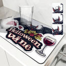 Axyaa Halloween Absorbent Draining Mat for Kitchen and Bathroom