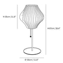 Axyaa Silk Table Lamp for Bedroom and Living Room Zen Decor