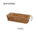 Axyaa Rattan Wicker Serving Baskets - 10 Styles, Multicolor Handwoven Restaurant Display