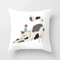 Axyaa Naughty Cat Home Decor Cushion Cover Square Polyester Pillowcase 45x45cm
